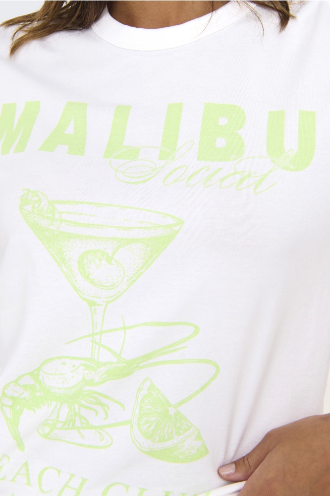 ONLDINA LIFE S/S CLUB TOP BOX JRS 15346663 BRIGHT WHITE/MALIBU